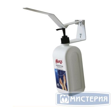 Держатель для жидкого мыла с локтевым рычагом, белый, нержавейка, 6 штук в коробке