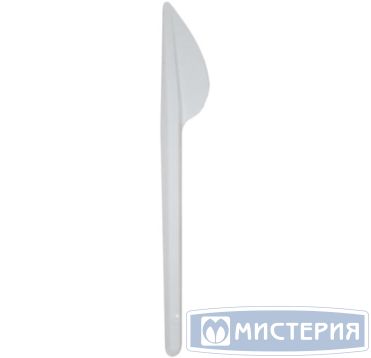 Нож одноразовый 165 мм, бел., ПС, 12 шт/упак "МИСТЕРИЯ" 600 шт/кор РОССИЯ 185110, 185110/С