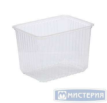 Контейнер 2000 мл 1-секц. 186х132х120 мм, серия 186, без крышки, прозр., ПП, 100 шт/упак 500 шт/кор РОССИЯ К 186-2000