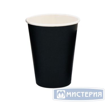 Стакан бумажный 350 мл 1 сл., d90 мм, черн., карт., 50 шт/упак 1 000 шт/кор РОССИЯ -