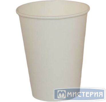 Стакан бумажный 350 мл 1 сл., d90 мм, бел., карт., 50 шт/упак 800 шт/кор РОССИЯ