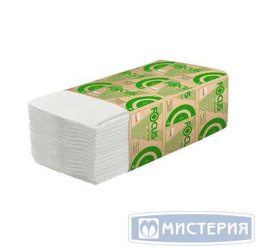 Полотенца бумажные для диспенсеров 230х230 мм 1-сл. V-сложен., бел., 250 лист/упак "Focus" Eco 15 упак/кор РОССИЯ 5049976