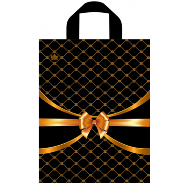 Пакет 280х350 мм, 55 мкм с петлев. ручками, диз. "Золотые сети", ПВД, 50 шт/упак "Тикопластик" 700 шт/кор РОССИЯ н00195258