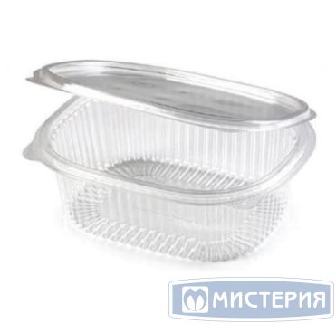 Контейнер 750 мл 1-секц., овал 177х149х57 мм, неразъем.крышка, прозр., ПЭТ, 420 шт/кор "ЮПласт" РОССИЯ ЮП-РКС-750/ЮУПМ6088/ЮУПМ6128