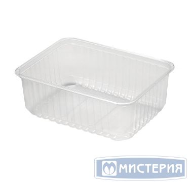 Контейнер 1000 мл 1-секц. 186х132х64 мм, серия 186, без крышки, прозр., ПП, 100 шт/упак 500 шт/кор РОССИЯ К 186-1000