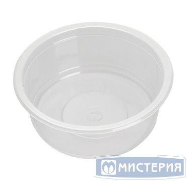 Контейнер 250 мл 1-секц. d115хh43,6 мм, без крышки, прозр., ПП, 50 шт/упак 500 шт/кор РОССИЯ