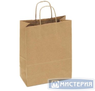 Пакет [220+120]х250 мм с плоск. ручками, крафт, бум., 250 шт/кор 250 шт/упак РОССИЯ PR-01-70-221225