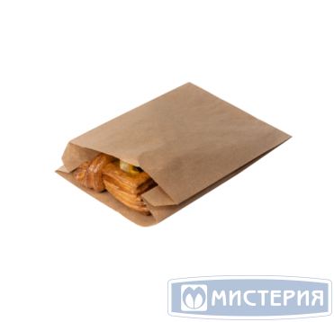 Пакет пищевой [170+70]х250 мм без руч., без окна, крафт, бум., 100 шт/упак 1 400 шт/кор РОССИЯ