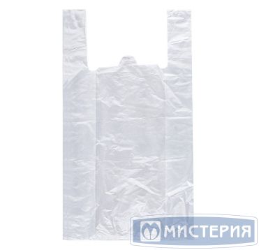 Пакет "Майка" [300+160]х600 мм 13 мкм, бел., ПНД, 100 шт/упак 10 упак/кор РОССИЯ