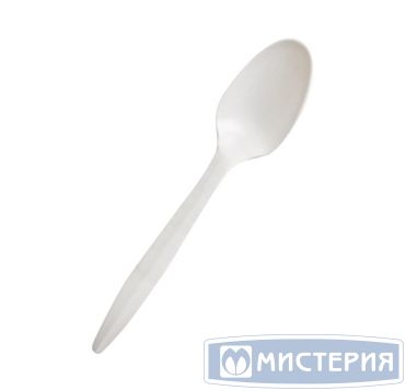Ложка одноразовая 140 мм, бел., кукурузный крахмал, 50 шт/упак "GREEN MYSTERY" 1 000 шт/кор РОССИЯ