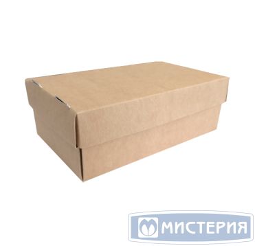 Контейнер для суши 1-секц. 150х90х55 мм, без крышки, крафт, карт. фольг., 900 шт/кор 900 шт/упак РОССИЯ