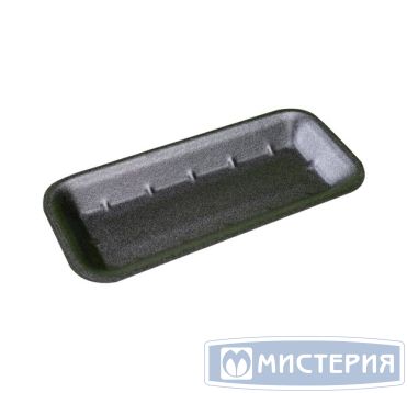 Лоток пищевой 225х100х25 мм, черн., ВПС, 900 шт/кор "Полиформ" 900 шт/упак РОССИЯ В-25 черн. ручн.