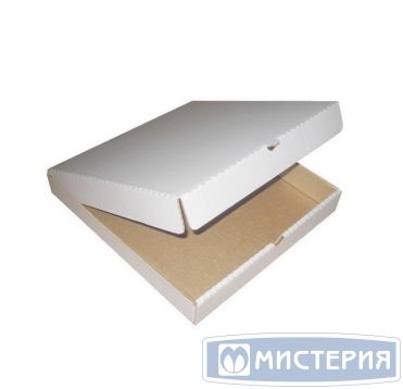 Коробка для пиццы 330х330х40 мм, бел., микрогофрокарт.Т-21 Е, 50 шт/кор 50 шт/упак РОССИЯ Г06067