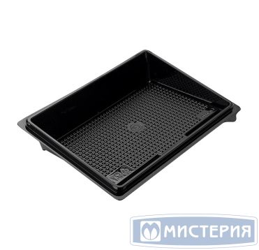 Контейнер для суши, прямоугольный 183х128х30мм чёрный