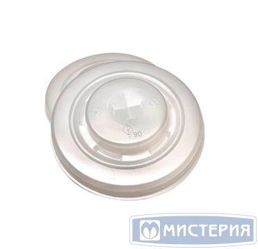 Крышка для стакана d90 мм с центральным отверстием, прозр., ПС, 100 шт/упак 1 000 шт/кор РОССИЯ 44402