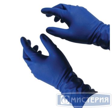 Перчатки латексные, р-р M, неопудрен., син., 25 пар/упак "High Risk" 10 упак/кор МАЛАЙЗИЯ 400-401