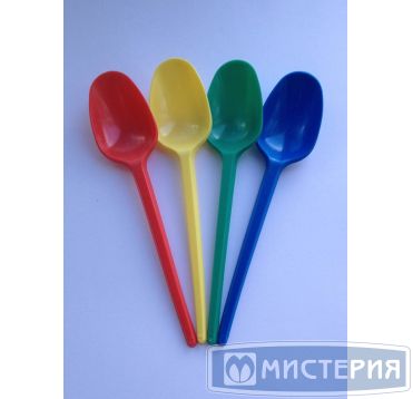 Ложка одноразовая 165 мм, зел., ПС, 100 шт/упак 2 000 шт/кор РОССИЯ