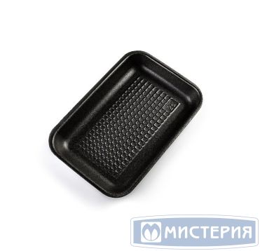 Лоток пищевой 225х150х28 мм, серия 28 B, черн., ВПС, 600 шт/кор "Южуралпак" 600 шт/упак РОССИЯ Лоток 28 (тп В) (Черный)