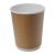 Одноразовый стакан для холодного и горячего, 0.25л, верхний d 80мм нижний d 55.6мм, h 92,5мм, 280г/м2, двухслойный, крафт, двухслойный, картон