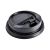 Крышка для стаканов, для холодного и горячего, d 80 мм, чёрная, с клапаном, полистирол